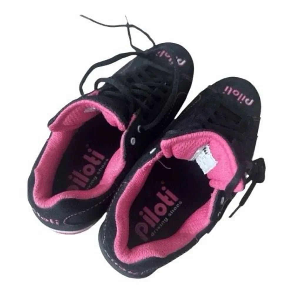 Piloti Prototipo Driving Racing Sneakers Black Suede Leather Shoes Women Size 4